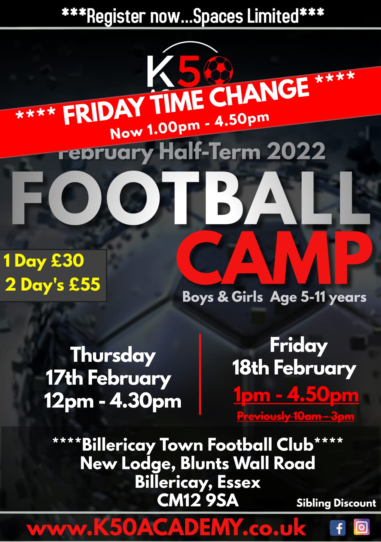 Feb 2022 - Billericay Football Camp